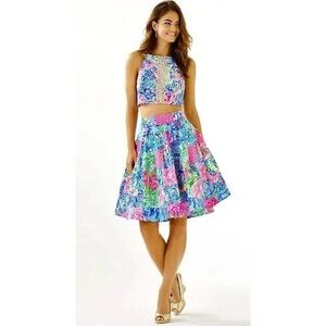 Lily Pulitzer Navia Skirt & Top Pop Up Back Together Again Size 00